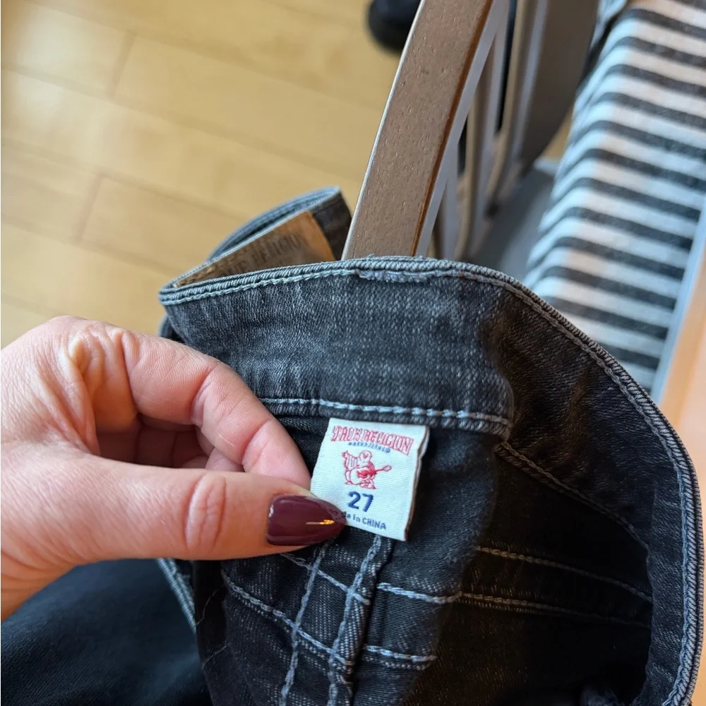 True Religion Dark Gray Flare Jeans - Picture 5 of 5